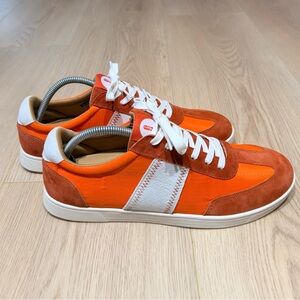 REVITALIGN Men’s Farrah Orthopedic Sneakers in Orange and White Size 11